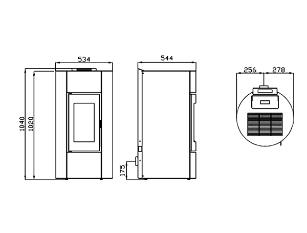 Versiegelter Pelletofen - EMAFLAM NALA Weiß - 8,9 kW – Bild 3