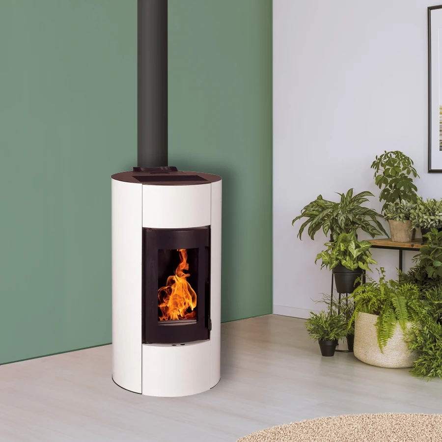 Versiegelter Pelletofen - EMAFLAM NALA Weiß - 8,9 kW – Bild 2